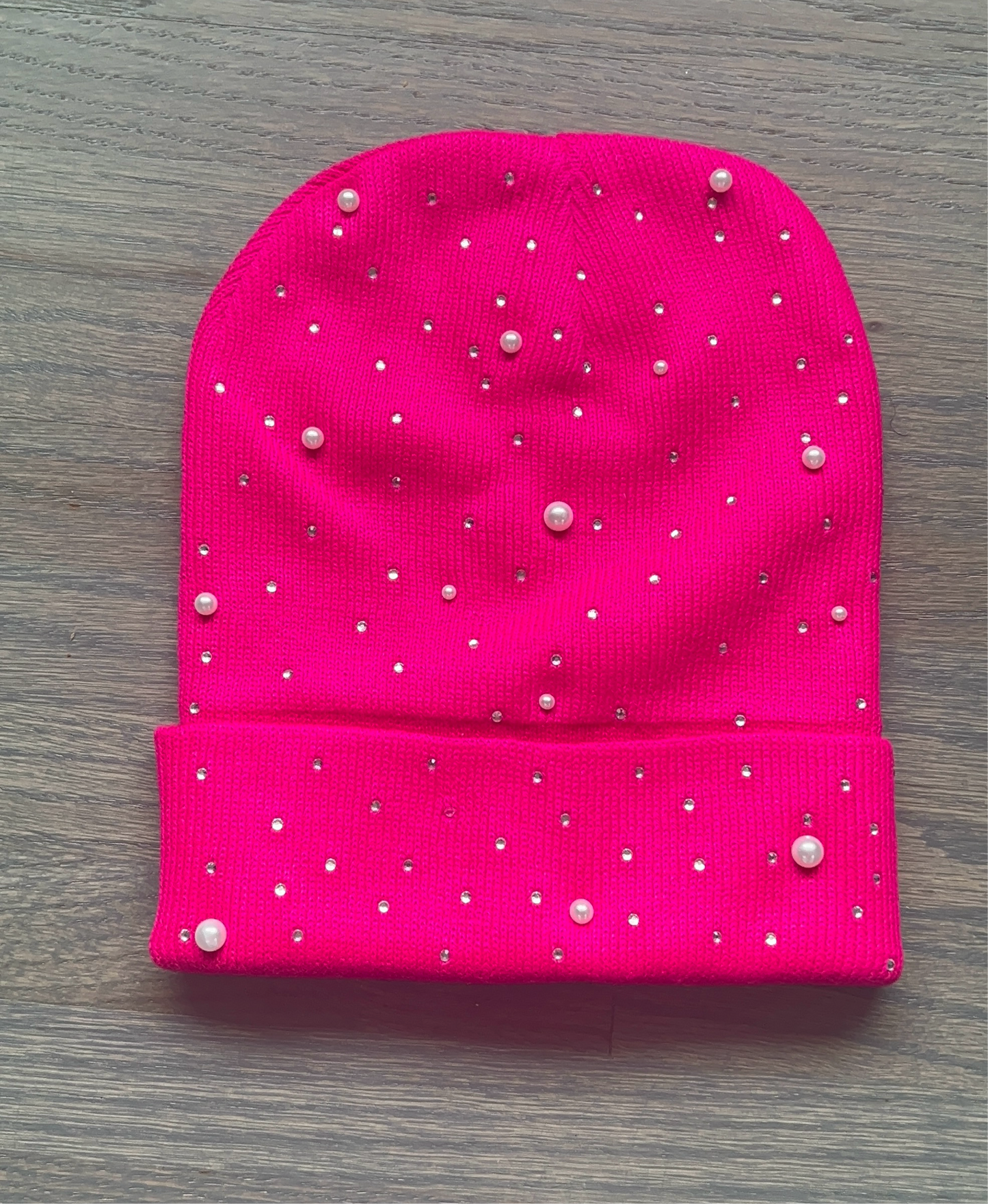 hot pink diamond beanie