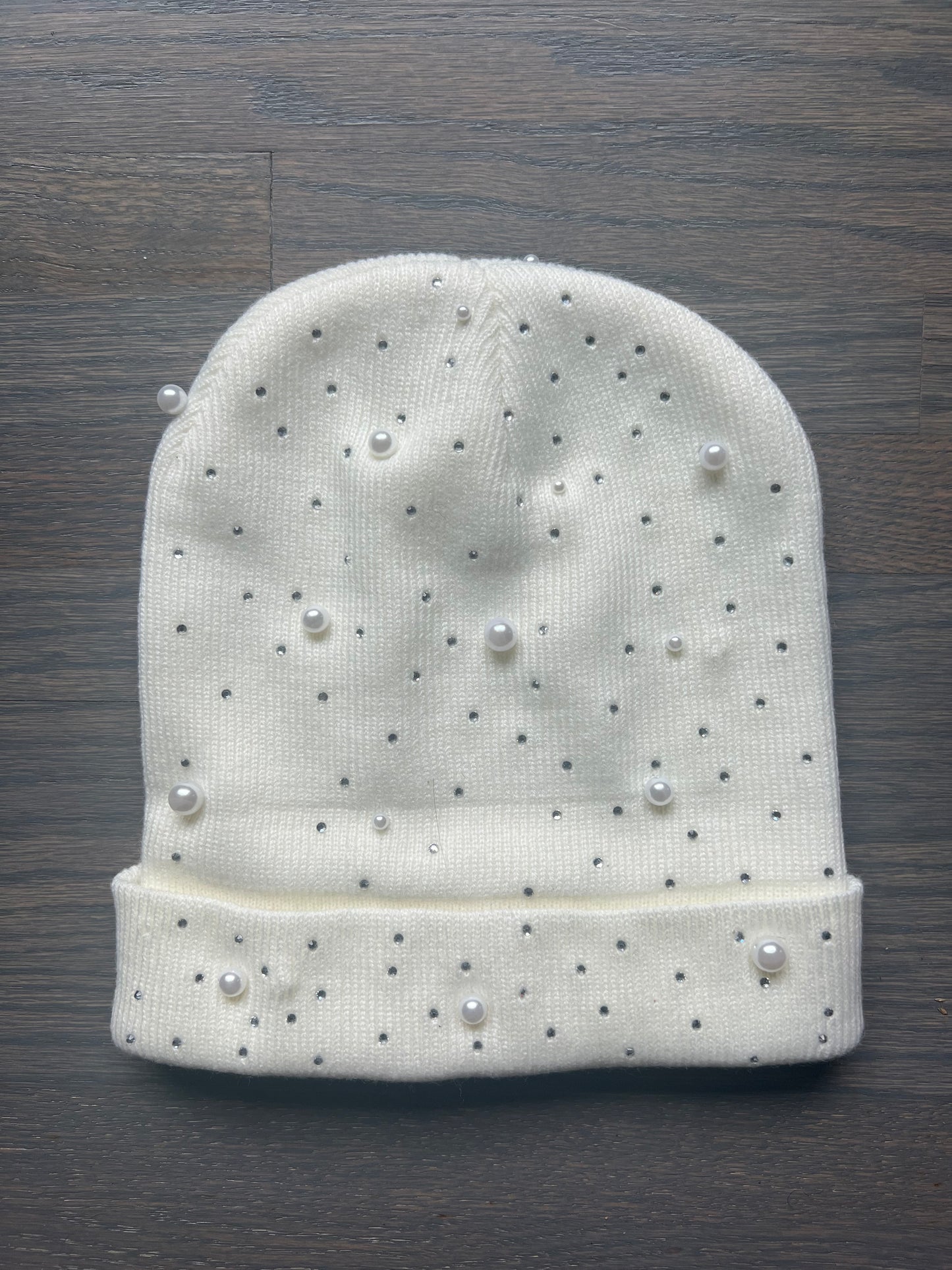 white diamond beanie